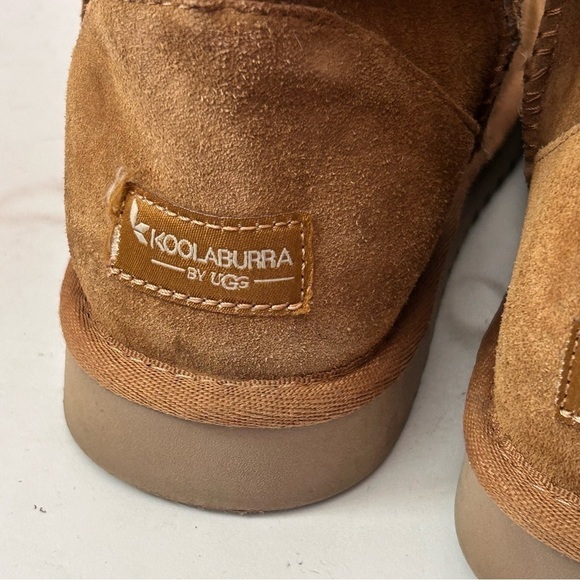 KOOLABURRA BY UGG Koola Short Women Size 8 Chestnut Brown Sherpa Lined Boots - Picture 9 of 11